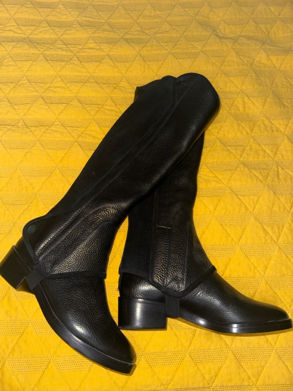 Tory Burch Milburn Black Women's Knee-High Leather Convertible Riding Boots